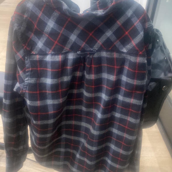 Gorgeous designer plaid shirt in red, grey & black - Picture 2 of 4